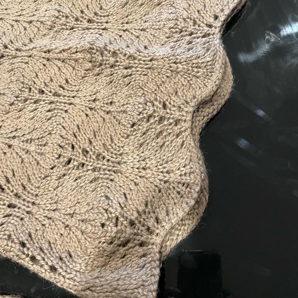 Wool handmade sweater in coco color